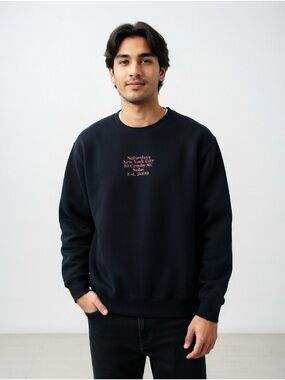 Saturdays Men’s NYC Black Crewneck Sweatshirt Soho 81 Crosby St Est 2009